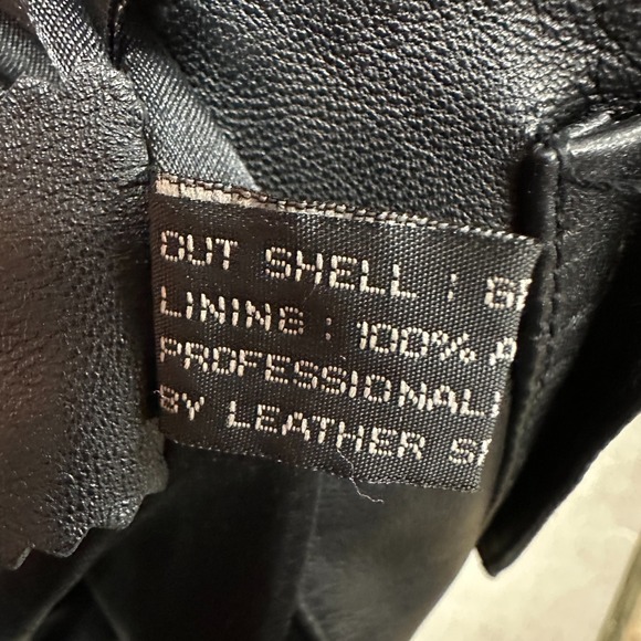 Rosleen Leather Bomber Jacket Mens S Black Quilted Front Full Zip Inner Pockets - Picture 15 of 16